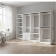 Klair Living Prosper White Freestanding Walk in Wood Closet System in Oak