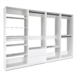 Klair Living Prosper White Freestanding Walk in Wood Closet System in Oak