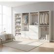 Klair Living Prosper White Freestanding Walk in Wood Closet System in Oak