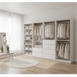 Klair Living Prosper White Freestanding Walk in Wood Closet System in Oak