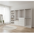 Klair Living Prosper White Freestanding Walk in Wood Closet System in Oak