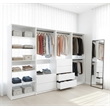 Klair Living Prosper White Freestanding Walk in Wood Closet System in Oak