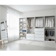 Klair Living Prosper White Freestanding Walk in Wood Closet System in Oak