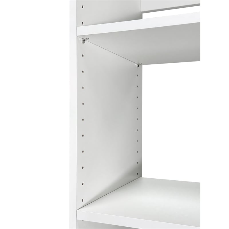 Klair Living Prosper White Freestanding Walk in Wood Closet System in Oak
