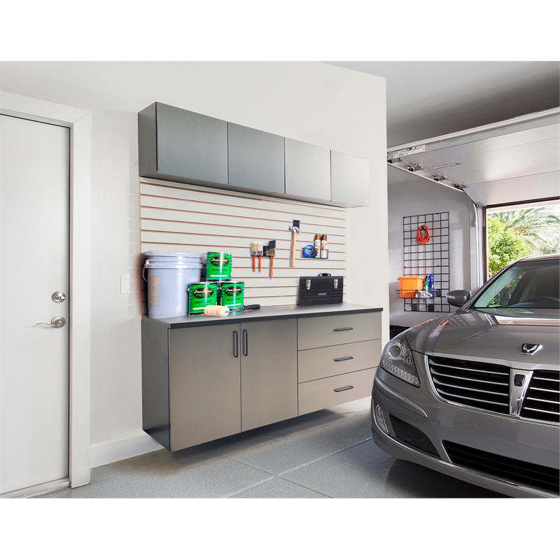 Klair Living Astro Series Garage Cabinet Set C (5-Piece) in Metallic Gray