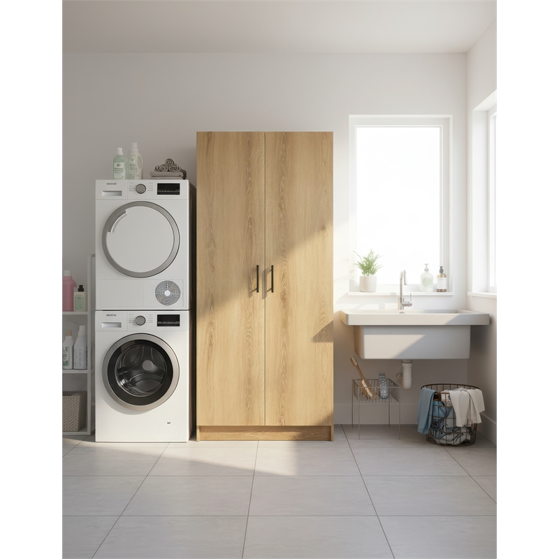 Klair Living Modex Multi-Purpose Utility Storage Cabinet in Oak