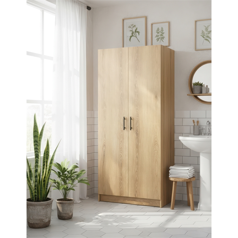 Klair Living Modex Multi-Purpose Utility Storage Cabinet in Oak