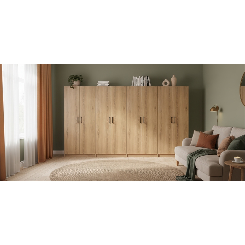 Klair Living Modex Multi-Purpose Utility Storage Cabinet in Oak