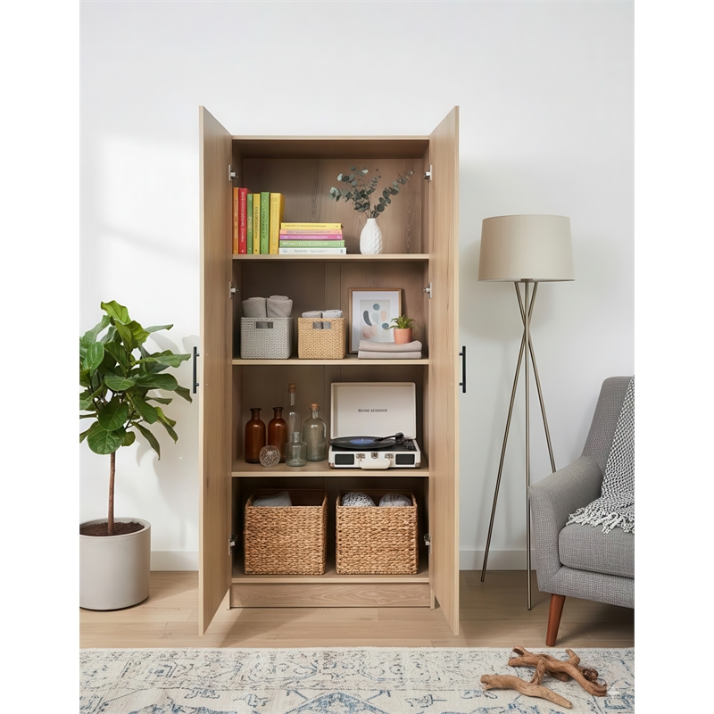 Klair Living Modex Multi-Purpose Utility Storage Cabinet in Oak