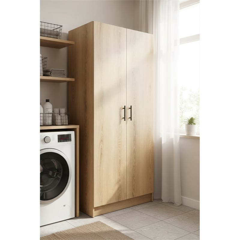 Klair Living Modex Multi-Purpose Utility Storage Cabinet in Oak