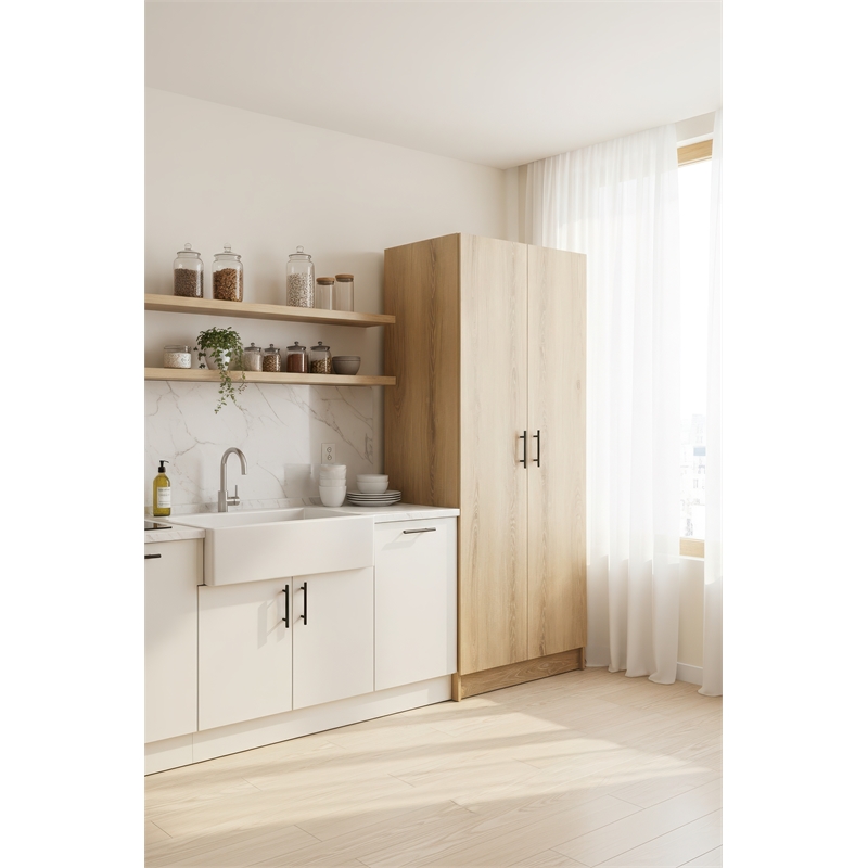 Klair Living Modex Multi-Purpose Utility Storage Cabinet in Oak