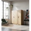 Klair Living Modex Multi-Purpose Utility Storage Cabinet (2-Piece Set) in Oak