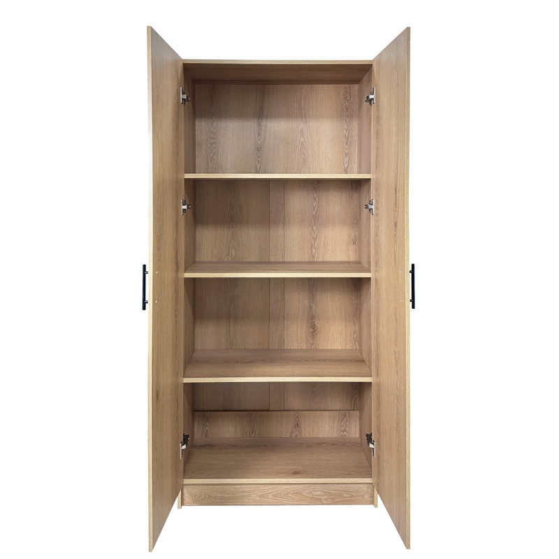 Klair Living Modex Multi-Purpose Utility Storage Cabinet (2-Piece Set) in Oak