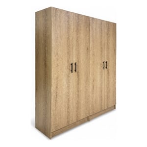 Klair Living Modex Multi-Purpose Utility Storage Cabinet (2-Piece Set) in Oak