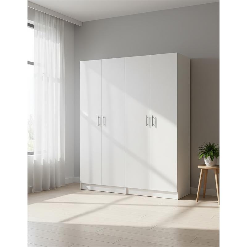 Klair Living Modex Multi-Purpose Utility Storage Cabinet (2-Piece Set) in White