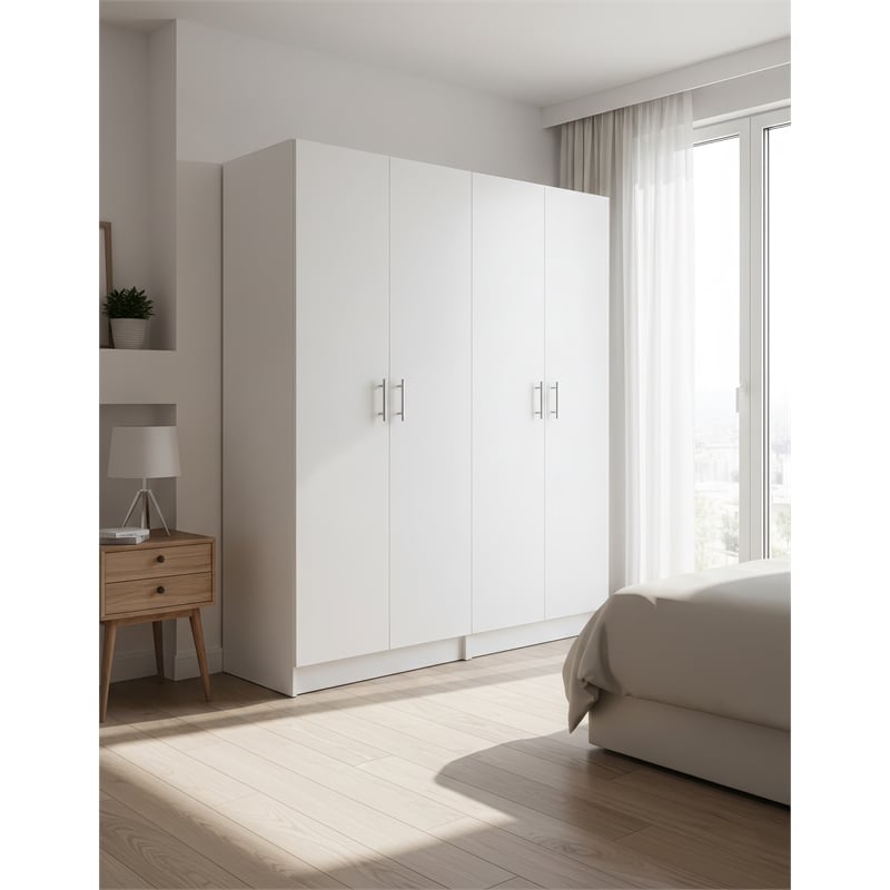 Klair Living Modex Multi-Purpose Utility Storage Cabinet (2-Piece Set) in White