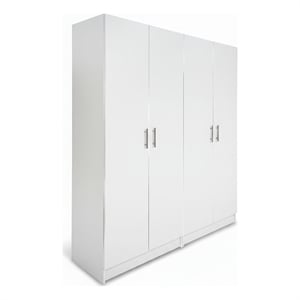 Klair Living Modex Multi-Purpose Utility Storage Cabinet (2-Piece Set) in White