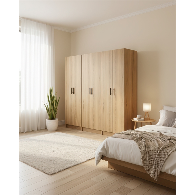 Klair Living Modex Multi-Purpose Utility Storage Cabinet (3-Piece Set) in Oak