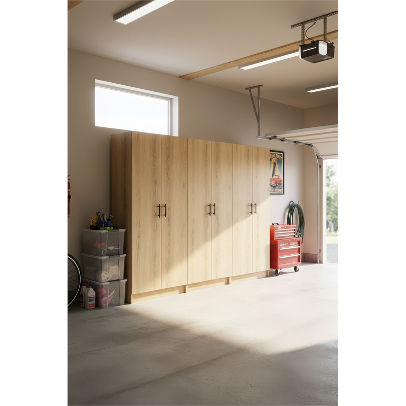Klair Living Modex Multi-Purpose Utility Storage Cabinet (3-Piece Set) in Oak