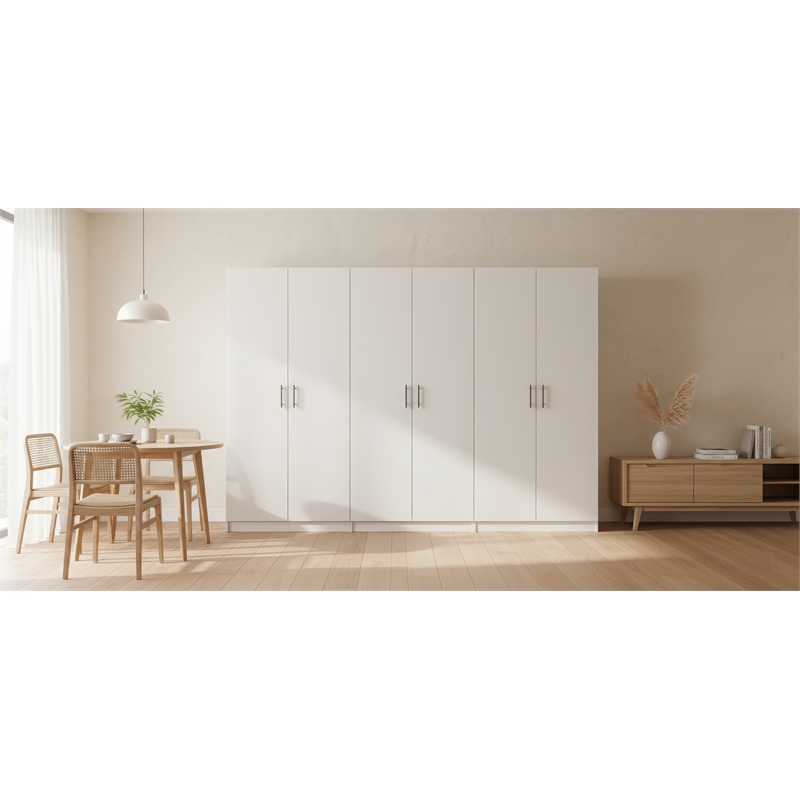 Klair Living Modex Multi-Purpose Utility Storage Cabinet (3-Piece Set) in White