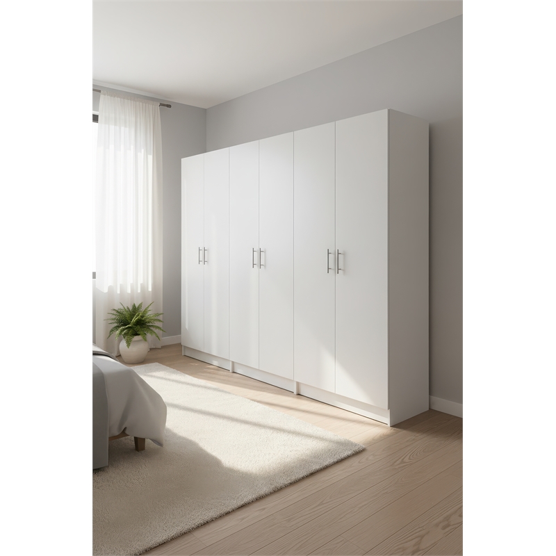 Klair Living Modex Multi-Purpose Utility Storage Cabinet (3-Piece Set) in White