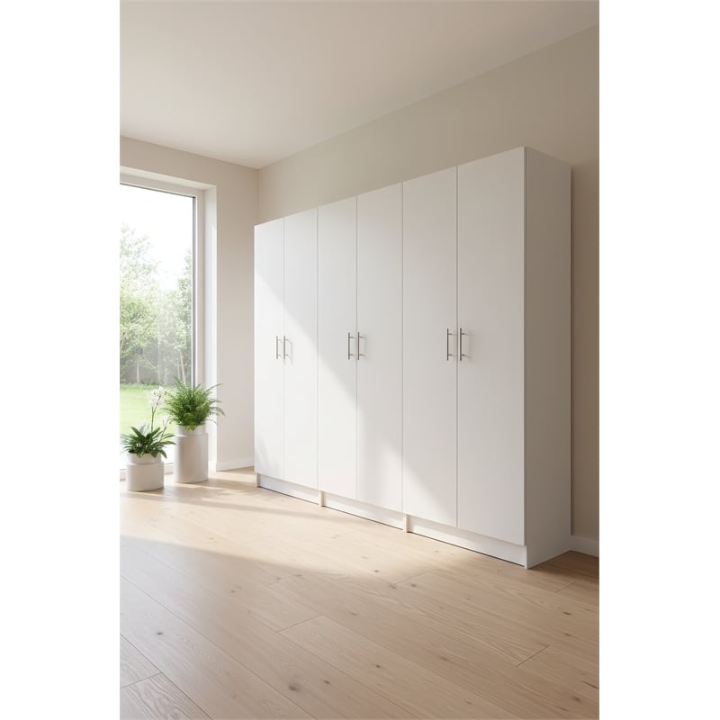 Klair Living Modex Multi-Purpose Utility Storage Cabinet (3-Piece Set) in White