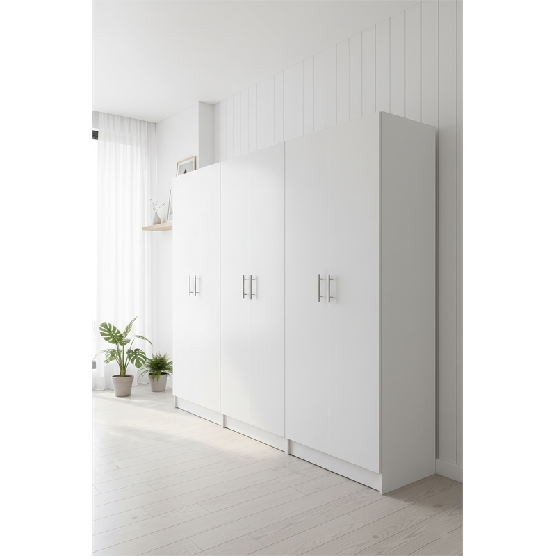 Klair Living Modex Multi-Purpose Utility Storage Cabinet (3-Piece Set) in White