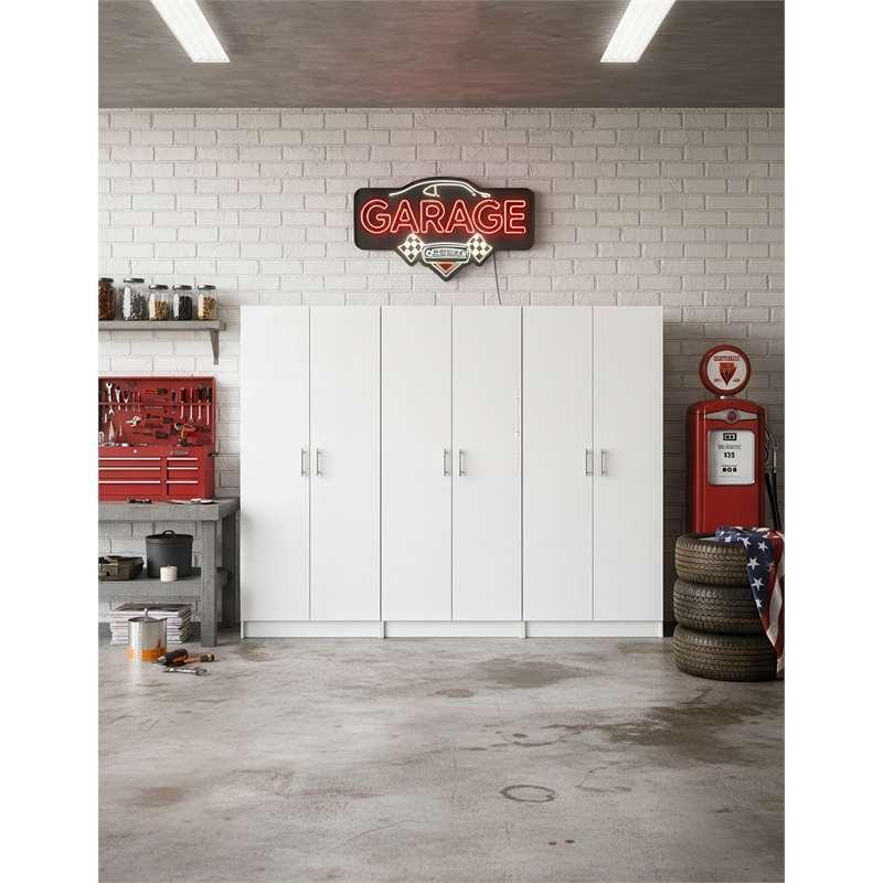 Klair Living Modex Multi-Purpose Utility Storage Cabinet (3-Piece Set) in White