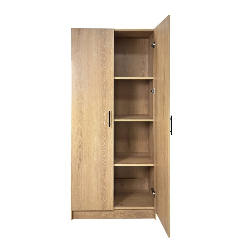 Klair Living Modex Multi-Purpose Utility Storage Cabinet (4-Piece Set) in Oak