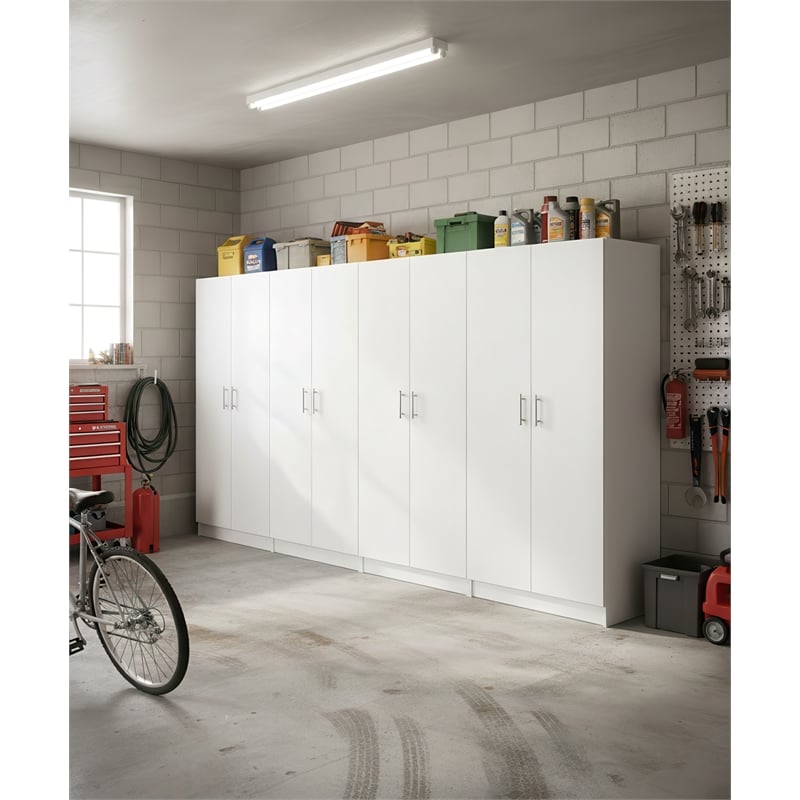 Klair Living Modex Multi-Purpose Utility Storage Cabinet (4-Piece Set) in White
