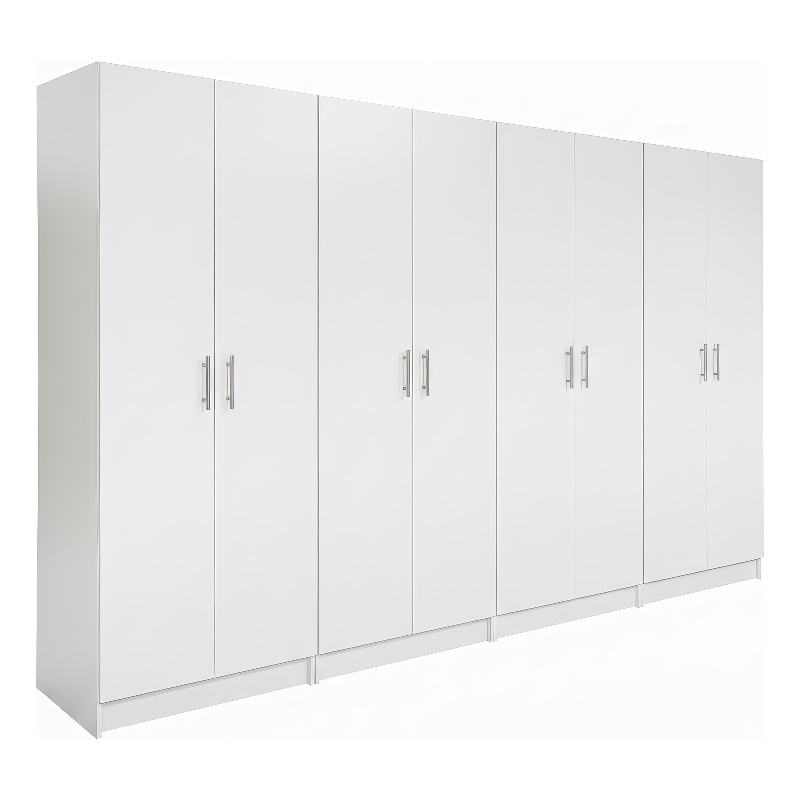 Klair Living Modex Multi-Purpose Utility Storage Cabinet (4-Piece Set) in White