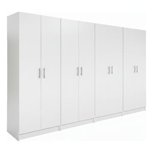 Klair Living Modex Multi-Purpose Utility Storage Cabinet (4-Piece Set) in White