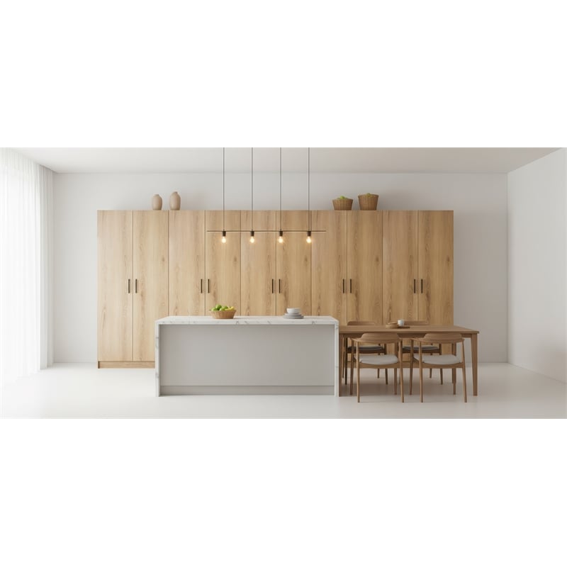 Klair Living Modex Multi-Purpose Utility Storage Cabinet (5-Piece Set) in Oak