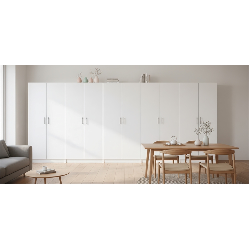 Klair Living Modex Multi-Purpose Utility Storage Cabinet (5-Piece Set) in White