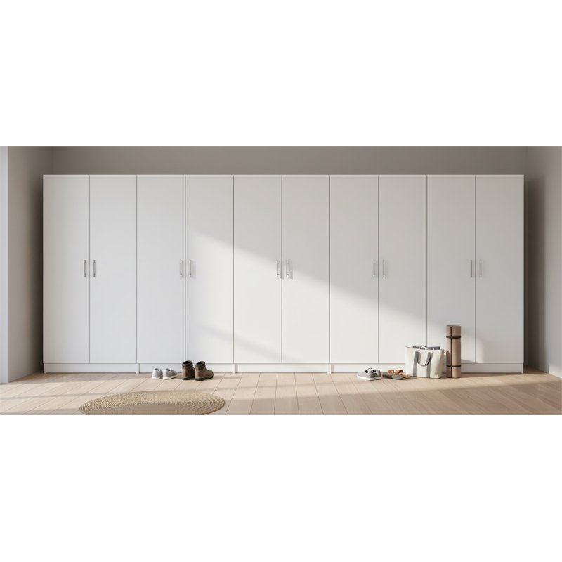 Klair Living Modex Multi-Purpose Utility Storage Cabinet (5-Piece Set) in White