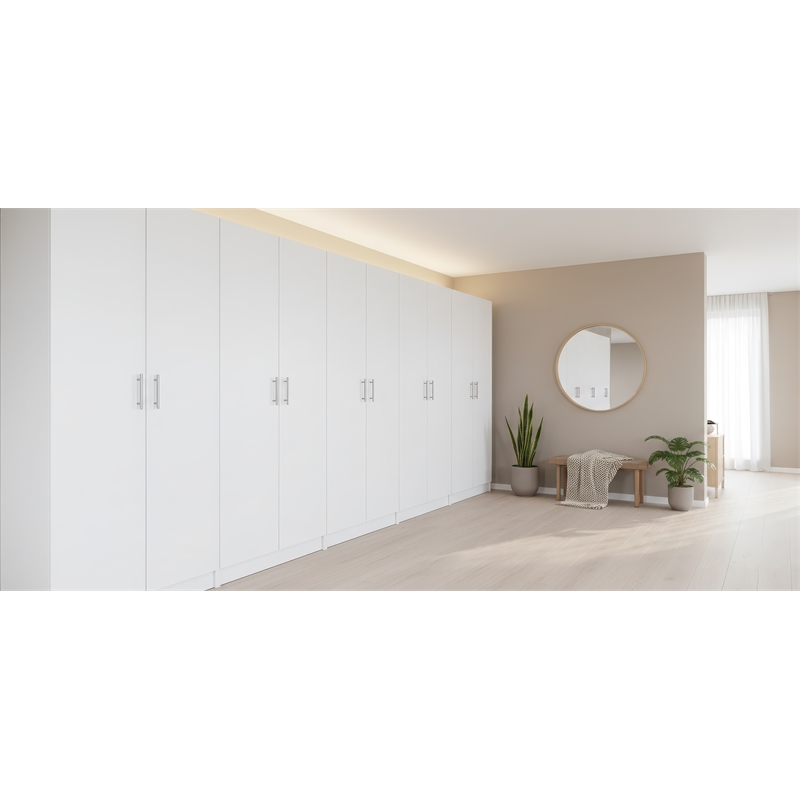 Klair Living Modex Multi-Purpose Utility Storage Cabinet (5-Piece Set) in White