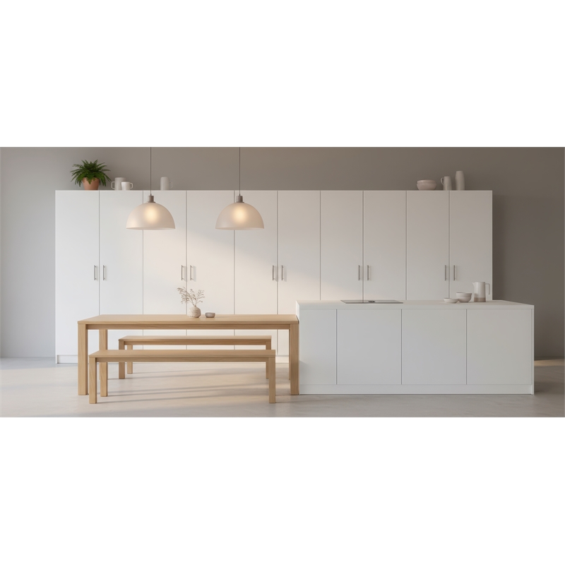 Klair Living Modex Multi-Purpose Utility Storage Cabinet (5-Piece Set) in White