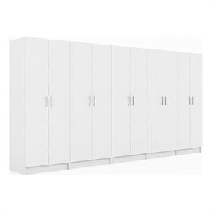 Klair Living Modex Multi-Purpose Utility Storage Cabinet (5-Piece Set) in White