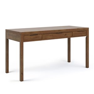 Urbanpro Contemporary Solid Wood Contemporary 60 &quot Desk in Medium Saddle Brown