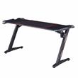 Urbanpro Modern Metal Gaming Desk with Built-in Outlets in Black