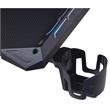 Urbanpro Modern Metal Gaming Desk with Built-in Outlets in Black