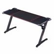 Urbanpro Modern Metal Gaming Desk with Built-in Outlets in Black