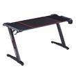 Urbanpro Modern Metal Gaming Desk with Built-in Outlets in Black