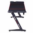 Urbanpro Modern Metal Gaming Desk with Built-in Outlets in Black