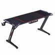 Urbanpro Modern Metal Gaming Desk with Built-in Outlets in Black