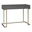 UrbanPro Contemporary Wood Computer Desk in Graphite Gray/Gold