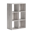 Urbanpro Coastal Six Cube Engineered Wood Organizer in White Wash