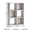 Urbanpro Coastal Six Cube Engineered Wood Organizer in White Wash