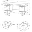 Urbanpro Modern Revesible Wooden Floating Computer Desk in Black and Silver