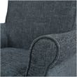 UrbanPro Contemporary Fabric/Wood Office Chair in Navy/Gray Wash